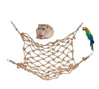 Kisangel Parrot Climbing Net Parrot Hanging Net Rope Chewing Keeps Beaks Trimmed with Hanging Buckle Pet Cage Play Gym for Macaw Parakeet