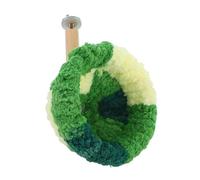 Kisangel Parrot Perch Stand with Warm Nest Plush Bird Bed for Cage Cozy Hanging Hut Accessories for Budgie Lovebird and Quaker Parrots