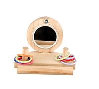 Kisangel Parrot Plaything Funny Mirror for Birds Easy to Install Pet Accessory for Parrots Hamsters Mice and More Engaging Attract Attention