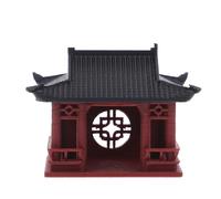 Kisangel Pavilion Statue: Fairy Garden Pagoda Figurine - Miniature Pavilion Sculpture - Asian Zen Garden Decoration for Aquarium Landscaping