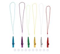 Kisangel Performance Kazoo Set with Aluminum Alloy Body and Extra Membranes, Musical Enlightenment Prop with Lanyard, Accompaniment Instrument for Fun Music Activities