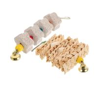Kisangel Pet Bird Chewing Toy Set Pieces Parrot Toys Beak Grinding for Small Medium Birds