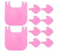 Kisangel Pet Cage Clips 10Pcs Sturdy Plastic Buckle Fasteners for Small Animal Playpens with Easy Detach Feature Suitable for Hamster Rabbit Pink