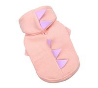 Kisangel Pet Dog Dinosaur Costume Doggy Parton Hooded Coat Warm Cotton Daily Wear Stylish for Autumn Spring