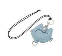 Kisangel Pet Hair Memorial Keychain with Cat Head PU Leather Holder Keepsake Bag Pendant for Remembering Dead Pets Functional Keyring for Backpack and Daily Use Sentimental Tribute