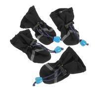 Kisangel Pet Rainshoes 4 Pairs Dog Booties Waterproof Non-slip for Comfortable Outdoor Walks Random