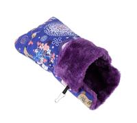 Kisangel Pet Sleep Pouch Cotton Hamster Sleeping Bed Soft Warm Sleep Bag Blue Deer Pattern m Size Suitable for Small Pets Winter Cage Accessories