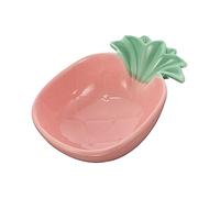 Kisangel Pet Strawberries Can Dogs Eat Ceramic Feeder Bowl Stylish Fruit Shape Sturdy for Dogs and Cats