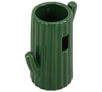 Kisangel Pet Water Bottle Cactus Shaped Bottle Holder Convenient Water Supply Ceramic and Plastic Creative Design for Travel Small Pets