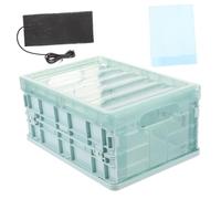 Kisangel Plastic Bird Brooder Box with Heated Pad for Parrot and Newborn Birds Portable Foldable Incubation House Easy-clean Warmth Box for Hatchlings and Small Pets