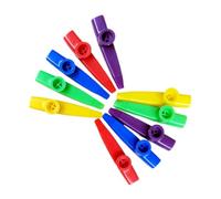 Kisangel Plastic Kazoo for Adults with Kazoo Membranes Professional Music Instrument for Beginners Party Fun and Orff Percussion Ensemble Use Includes Yellow Red Purple Green and Blue