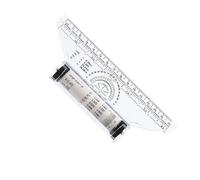 Kisangel Plastic Parallel Ruler Navigation Tool for Design and Drawing, Multifunctional Rolling Ruler Tool for Students with Angle Measurement and Arc Curve Drawing Features