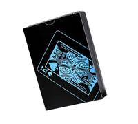 Kisangel Plastic Poker Playing Cards Set with Creative Blue Design Bendable Material for Family Fun and Travel Reusable Card Game Accessories Paper Box