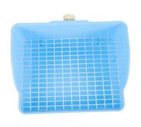 Kisangel Plastic Rabbit Potty for Cage Square Litter Box Wire Mesh Bottom for Bunny Training Toilet Use Indoors Pet Beds