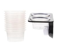 Kisangel Plastic Reptile Feeder with Bowls Smooth Interior Escape Water and Food Feeding Bowl for Tree Dwelling Lizards Chameleons Geckos