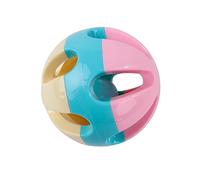Kisangel Plush Cat Bell Ball with Sand Grain for Interactive Play Squeaky Sound Pet Supply for Indoor Cats Fun Chew Resistant Rolling Ball to Prevent Furniture Damage Random Color