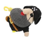 Kisangel Plush Dog Chew with Sound Interactive Pirate Captain Shape Wear-resistant Puppy Teething for Dogs of All Breeds Encourages Exercise and Physical Activity