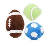 Kisangel Plush Dog Soft Mini Sports Balls for Dogs and Cats Interactive Chew with Teeth Grinding Texture Indoor Activity Ball for Fetch Chase and Play