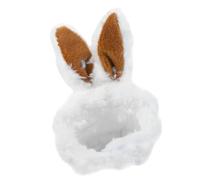 Kisangel Plush Warm Rabbit Ear Hat for Small Pets Cozy Soft Headwear for Guinea Pigs Hamsters Chinchillas Kittens Cute Winter Headband to Keep Pets Comfortable and Festive