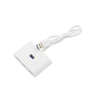 Kisangel Port USB Hub Powered Data Expansion Adapter for PC Laptop USB Splitter with External Dc Power Supply Backward Compatible White
