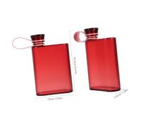 Kisangel Portable Flat Water Bottle Leak Lid for Outdoor Camping Hiking Fitness Lightweight Plastic Kettle for Juice Tea Milk Storage Convenient Travel Hydration