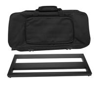 Kisangel Portable Guitar Effect Processor Board Durable Aluminum Alloy Pedal Board with Carrying Bag Guitar Accessory for Musicians for Home the Go Use