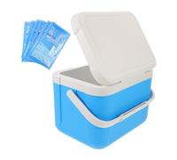 Kisangel Portable Insulated Cooler Box with Ice Packs Ergonomic Lightweight Design for Camping Fishing Bbq Picnic and Car Use Advanced Ice Retention for Cooling and Food Preservation