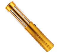 Kisangel Portable LED Glow Stick Flashing Light Wand, Metal Gold White Light with Strobe Effect, Rechargeable Glowing Wand for Nightclub, Concerts, and Bar Use