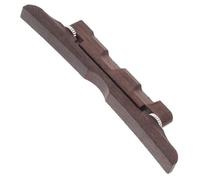 Kisangel Portable Lightweight Wood Guitar Bridge in Coffee Colour with Bone Saddles for Easy Installation for Archtop Jazz Guitar
