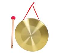 Kisangel Portable Loud Copper Gong Instrument with Mallet Bright Clear Sound Warning Gong for Flood and Earthquake Alerts Durable Safe Material and Home Decoration Gift
