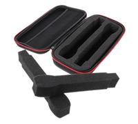 Kisangel Portable Microphone Storage Bag Black Shockproof Microphone Carrying Case with Zipper USB Cable Organizer for Streaming and Travel