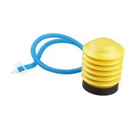 Kisangel Portable Mini Balloon Foot Air Pump Inflator with Single Long Hose Plastic Handheld Balloon Inflator for Quick Inflation and Deflation Compact Blue and Yellow Design for Easy Carry