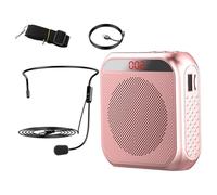 Kisangel Portable Rechargeable Voice Amplifier Battery Life and Audio Compact Microphone and Speaker with LED Display Battery Life and Audio for Public Speaking and Tour Guiding