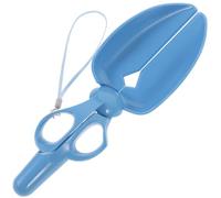 Kisangel Portable Scissors-shaped Pet Poop Pickup Clip with High-tension Springs Small Lightweight Plastic Pooper Scooper for Dogs and Cats Easy One-handed Waste Picker for Indoor and