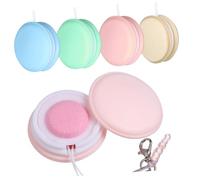 Kisangel Portable Screen Wiper with Silicone and Pp Material Phone Screen Cleaner Pads 4pcs Removes Fingerprints, Featuring Keychain Lanyard and Lid Random Color for Tablets and Laptops