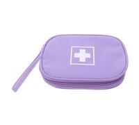 Kisangel Portable Small Medical Storage Bag with Handle Clear Compartments for Fast Access Multifunctional Emergency Medicine Organizer for Travel Household Supplies Camping Hiking