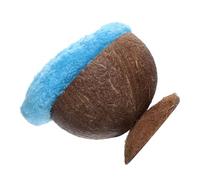 Kisangel Portable Squirrel and Hamster Coconut Shell Nest Made of Synthetic Material, Easy to Clean and Cooling for Hot Days, Resting Nest and Decoration for Home