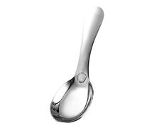 Kisangel Portable Stainless Steel Spoon Durable Smooth Surface Serving Spoon for Childrens Soup Dessert Rice Family Dining Restaurants Easy to Clean and Carry