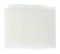 Kisangel Practical White Plastic Tapestry Canvas for Rug Making and Latch Hook Crafts, Easy to Cut Mesh Rug Canvas for Carpet Backing and Pillows in DIY Tapestry Projects