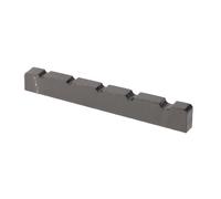 Kisangel Pre-slotted Stainless Steel Bass Guitar Nut Replacement for 5 String Electric Bass Guitar, Black Colour with Flat Bottom Design, Easy Installation and Enhanced String Stability