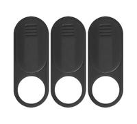 Kisangel Privacy Webcam Cover Sliding Lens Protector for Electric Sedan Model 3 Interior Car Camera, Easy Replacement ABS Plastic Black 3Pcs Set for Private Connection