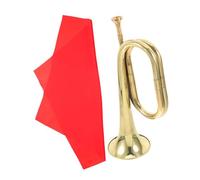 Kisangel Professional Alloy Bugle Trumpet Wind Instrument Brass Military Style Horn for Beginners and Music Enthusiasts Suitable for Marching Bands and Outdoor Use