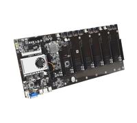 Kisangel Professional CPU Miner Motherboard 8 Gpu Slots, Ddr3 Memory Support, Network Boot and Pxe Boot Features, Black Pcb Material, for High-efficiency Mining Rig Setup
