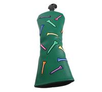 Kisangel PU Golf Club Cover with Embroidered Thick Plush Lining Ut Fit Lightweight Protective Putter Headcover for Driver and Fairway Woods Portable for Practice and Travel