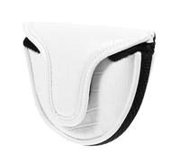 Kisangel PU Leather Golf Putter Cover White Semi-Circular Universal Putter Sleeve Protective Headcover in Sports Accessories