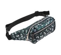 Kisangel PU Waist Pack for Women Waistband Outdoor Fanny Pack for Running Travel Gym Phone Storage Bag with Colorful Floral Design