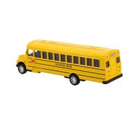 Kisangel Pull Back Die Cast School Bus for Realistic Yellow Vehicle Model Educational Playset for Boys Party Favors with Versatile Carrying Function