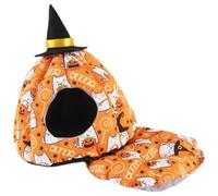 Kisangel Pumpkin Shape Nest Cotton Hedgehog Bed for Rabbits and Rat, Warm Small Pet Bed for Winter and Cold Days