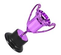 Kisangel Purple Plated Trophy Cup for Ceremony Competition Party Celebration Award with Special Shaped Play Statue Delicate Workmanship Realistic Appearance Prize for Winners and Sports