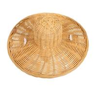Kisangel Rattan Woven Asian Conical Hat for Party Supply Japanese Farmer Style Sun Protection Retro Design Cosplay Photography Prop for Halloween and Themed Group Photos